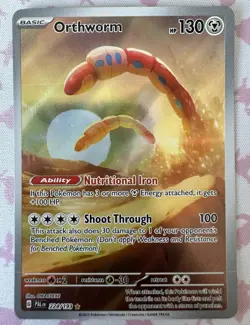 Pokemon TCG Orthworm 224/193 SV02 Paldea Evolved IR Holo Basic EN - Image 1