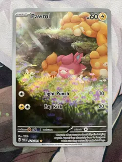 Pokemon TCG Pawmi Scarlet & Violet: Paldean Fates 226/091 Holo Illustration Rare - Image 1