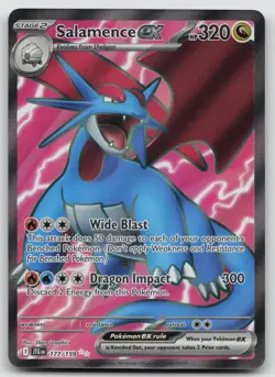 Salamence ex 177/159 Journey Together Pokemon NM Ultra Rare - Image 1