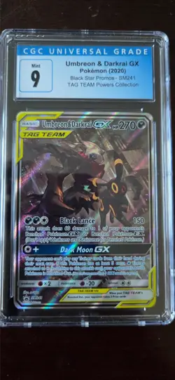 Pokemon Umbreon & Darkrai GX SM241 tag team promo cgc 9 - Image 1