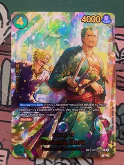 One Piece TCG The Azure Sea's Seven Foil OP-14 Roronoa Zoro PRB02-006 SP *NM* - Image 1