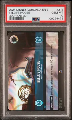 DISNEY LORCANA EN 3-INTO THE INKLANDS BELLE'S HOUSE - MAURICE'S WORKSHOP PSA 10 - Image 1