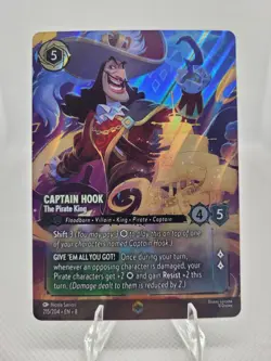 Disney Lorcana Reign Of Jafar - Captain Hook ENCHANTED 215/204 - Image 1
