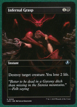 Infernal Grasp (Borderless) - Innistrad Remastered (INR) #310 - Magic MTG Card - Image 1