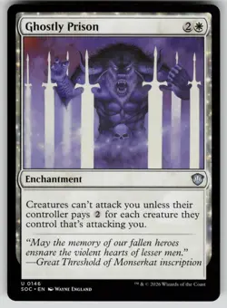 Ghostly Prison Uncommon Commander: Secrets of Strixhaven 146 MTG Near Mint 2026 - Image 1