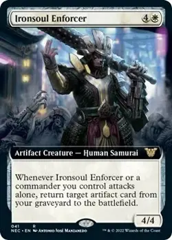 Magic The Gathering MTG IRONSOUL ENFORCER EXTENDED ART Kamigawa Neon Dynasty NM - Image 1