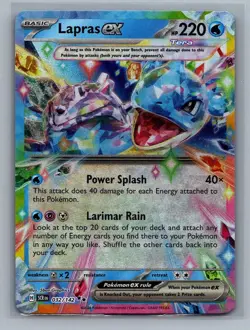 Lapras ex #32/142 Holo Stellar Crown Pokemon Card - NM - Image 2