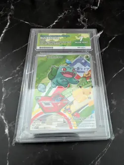 Pokemon Bulbasaur MEP 037 First Partner Illustration Ace Graded 7 - Image 2