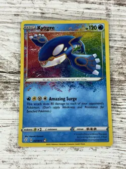 Kyogre 21/72 Shining Fates Holo Pokemon Card 2021 LP Light Play - Image 1