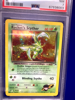 PSA 7 2000 Pokemon Gym Heroes 13/132 Rocket's Scyther Holo WOTC SWIRL - Image 3