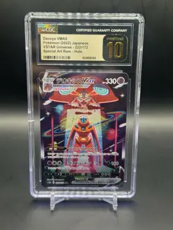 Deoxys VMAX SAR 222/172 S12a VSTAR Universe Japanese Pokemon TCG CGC 10 PRISTINE - Image 1