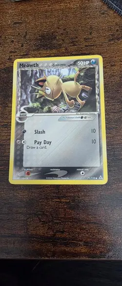Meowth 71/110 Common Holon Phantoms Pokemon Lightly Played - Image 1