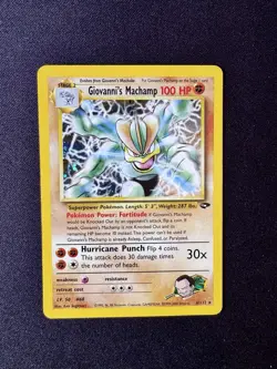 Pokemon Giovanni's Machamp 6/132 Gym Challenge Rare Holo - Image 1