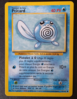 Ptitard 59/102 Wizards Set de Base Carte Pokemon Francais - Image 1