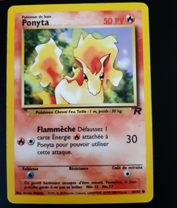 Ponyta 64/82 Carte Pokemon Wizards Team Rocket Edition Francaise - Image 1