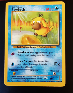 Psyduck 53/62 Carte Pokemon Wizards Fossile English - Image 1