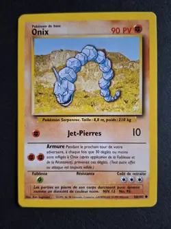 Onix 56/102 Wizards Set de Base Carte Pokemon Francais - Image 1