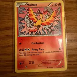 Pokwmon: Moltres #9/124 Fates Collide 2016 Rare Non-holo - MP - I218 - Image 1