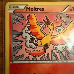 Pokwmon: Moltres #9/124 Fates Collide 2016 Rare Non-holo - MP - I218 - Image 3