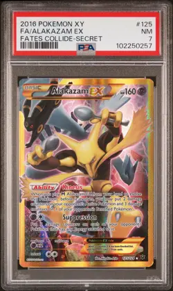 Alakazam Ex Pokemon TCG XY Fates Collide 125 - Secret PSA 7 - Image 1