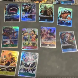 Bandai One Piece Card Game Luffy Holo Standard Card Stock 10 Card Lot Holo - Image 1