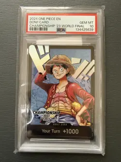 One Piece Luffy 2023 Championship World Final Don PSA 10 - Image 1
