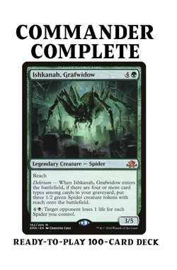 Ishkanah, Grafwidow SPIDER TRIBAL TOKENS Magic MTG Custom Commander Deck - Image 1