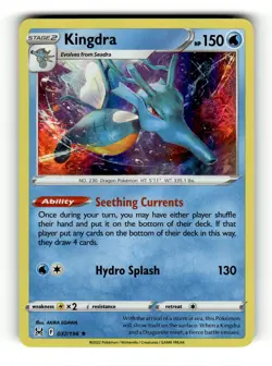 Kingdra 037/196 Rare Lost Origin Pokemon Holo - Image 1