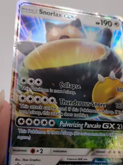 Snorlax GX Promo Holo SM05 Pokemon TCG 190 HP Collapse Thunderous Snore - Image 3