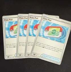 4x Poke Pad 198/217 Trainer Playset Pokemon TCG Ascended Heroes NM - Image 1