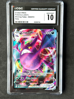 CGC 10 Crobat VMAX 045/072 Shining Fates Holo Pokemon Graded Card - Image 1