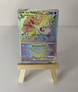 Pokemon TCG Alolan Vulpix VSTAR 240 HP 197/195 Silver Tempest Secret Holo EN - Image 1