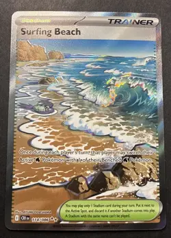 Pokemon TCG Chaos Rising Surfing Beach 114/086 Secret Rare Full Art Holo EN - Image 1