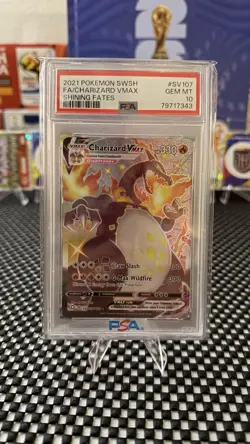 Pokemon Charizard VMAX Shining Fates SV107/SV122 PSA 10 - Image 1