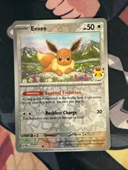 Eevee Pokemon Day Stamp 074/131 Pokemon TCG Prismatic Evolutions - Image 1