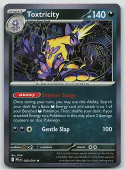 Pokemon Toxtricity 068/094 Phantasmal Flames Rare Holo NM - Image 1