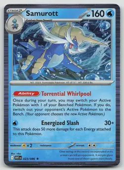 Pokemon Samurott 023/086 White Flare Rare Holo NM - Image 1