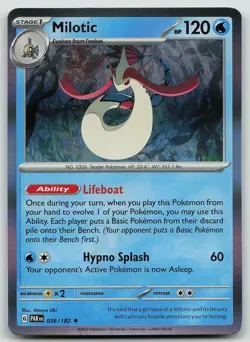 Pokemon Milotic 036/182 Paradox Rift Rare Holo NM - Image 1