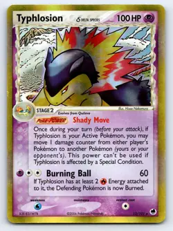 Typhlosion 12/101 Holo Rare Dragon Frontiers Pokemon Holo Heavily Played - Image 1
