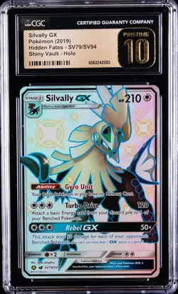 2019 POKEMON HIDDEN FATES SHINY VAULT - HOLO #SV79 SILVALLY GX CGC 10 PRISTINE - Image 1