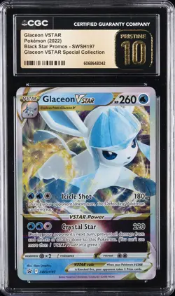 POKEMON BLACK STAR PROMOS SPECIAL COLL #SWSH197 GLACEON VSTAR CGC 10 PRISTINE - Image 1