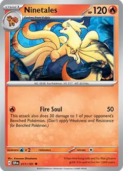 Ninetales 017/191 SV08: Surging Sparks NM Pokemon TCG - Image 1