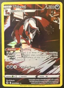 Pokemon TCG: Crown Zenith Galarian Gallery - Thievul GG17/GG70 - NM/M - Image 1