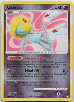 Uxie 18/123 Holo Rare Mysterious Treasures Pokemon Reverse Holo Lightly Played - Image 1