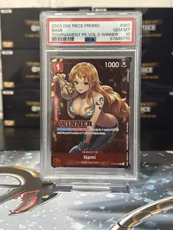 2023 One Piece Tournament Pack Volume 3 Winner Promo Nami ST01-007 - PSA 10 ENG - Image 4