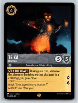#192 Te Ka - Heartless - Legendary - Steel 2023 Disney Lorcana The First Chapter - Image 1