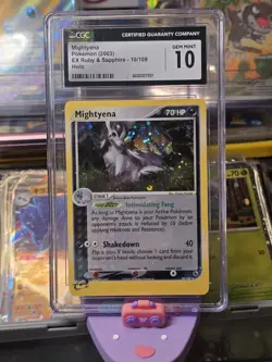 CGC 10 GEM MINT Mightyena 2003 EX Ruby & Sapphire 10/109 Holo Pokemon Card - Image 1