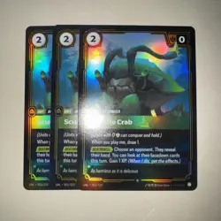 Riftbound TCG Scuttle Crab 053/219 X3 Playset Unleashed Card Game CCG - Image 1