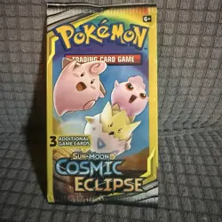 Pokemon Trading Card Game Sun & Moon Cosmic Eclipse Booster 3 Card Pack NEW 820650805899 - Image 1