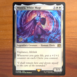 Minwu, White Mage - Prerelease Foil Promo - Final Fantasy II MTG FF2 - Image 1